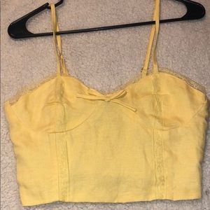Yellow crop top